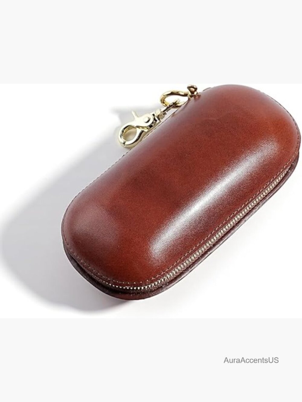 Leather Travel Eyeglass Case Protective Portable Sunglasses Case For Men Women